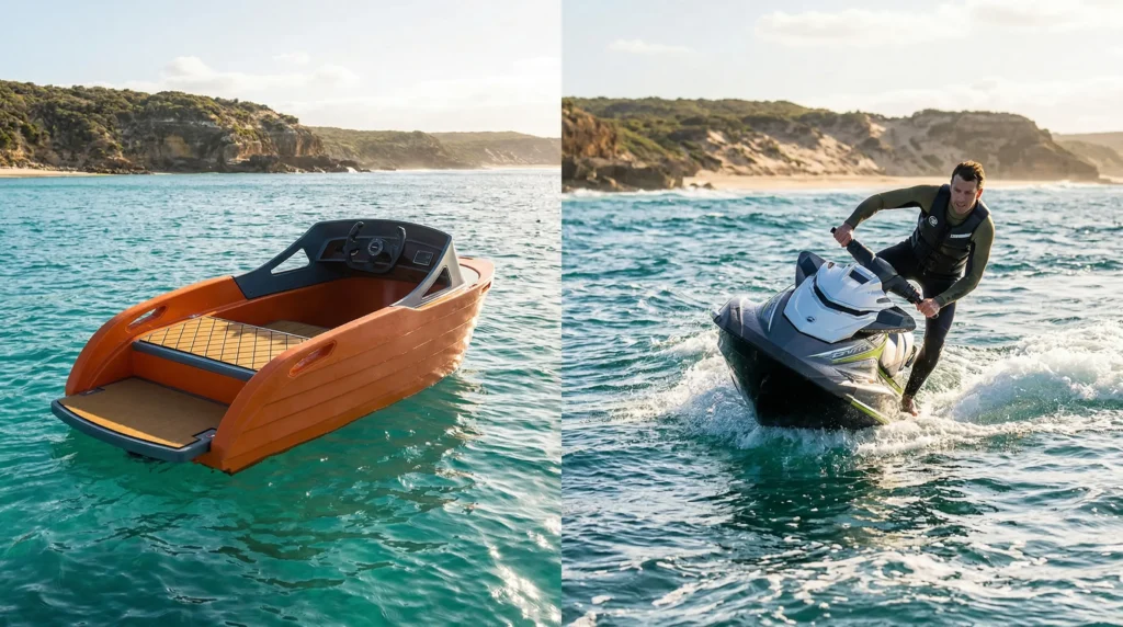 Why Mini Jet Boats Are Inherently More Stable Than Jet Skis Beam Width, Centre of Gravity, Hull Form, and Real-World Accident Prevention